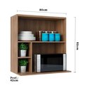 Ver imagem 3 de Nicho Microondas Conjugado 1 Porta Cinza Puro com Nicho Lateral Isa
