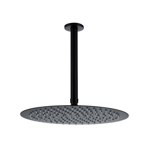 Ducha Chuveiro Redonda de Teto Inox 30 cm Curuá Fosco Pingoo - Preto