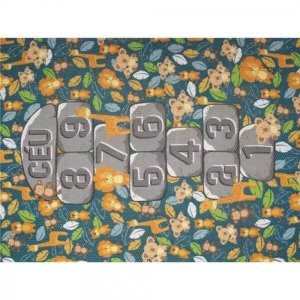 Tapete Brisa Infantil Kids Atóxico Amarelinha Floresta Rolo 1,0x1,3M Kapazi
