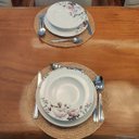 Ver mais imagens de Jogo 12 Pratos Fundos Redondos 23cm Garden em Porcelana com Estampa Floral Germer