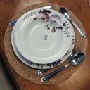 Ver imagem 3 de Jogo 12 Pratos Fundos Redondos 23cm Garden em Porcelana com Estampa Floral Germer