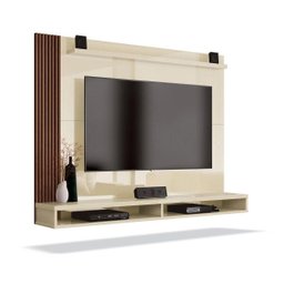 Painel para TV Dijon Off White com Naturale - Edn Móveis - 1