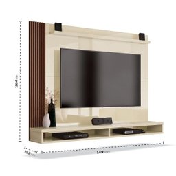 Painel para TV Dijon Off White com Naturale - Edn Móveis - 6