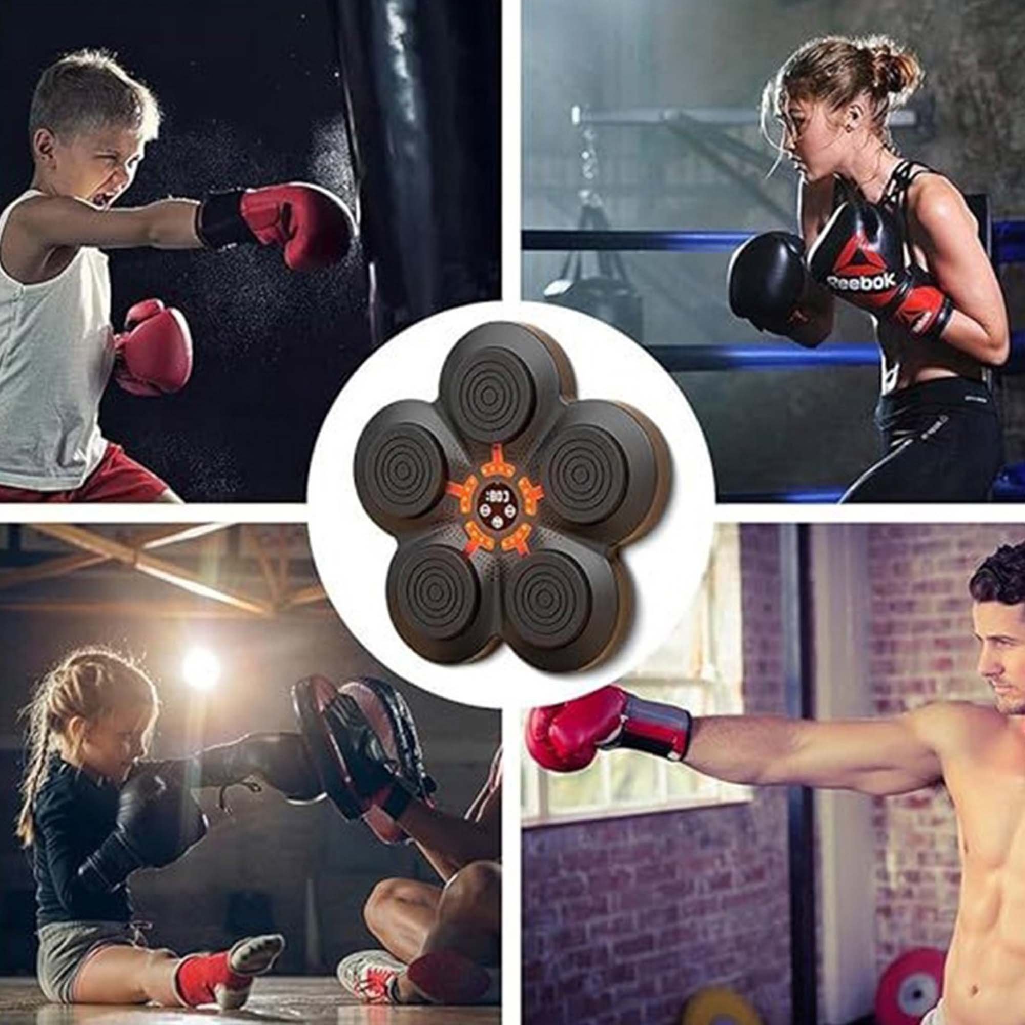 Maquina de Boxe Bluetooth Inteligente Musica Infantil Soco Treinamento Fitness Exercicio Agilidade W - 9