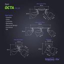 Ver imagem 2 de Spot Sobrepor Trilho Direcionável Octa Plus Cobre 02 Lâmpadas E27 Bivolt Design Moderno Quarto/Sala