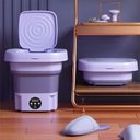 Ver imagem 4 de Mini Máquina de Lavar Silenciosa Dobrável Portátil 9 Litros Cor:roxo