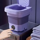 Ver imagem 5 de Mini Máquina de Lavar Silenciosa Dobrável Portátil 9 Litros Cor:roxo
