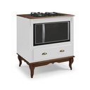 Ver imagem 1 de Balcão Cooktop Hannover 80cm com Nicho para Forno - 60716 Mmj-lz Lz-branco/imbuia