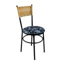 Ver imagem 4 de 2 Cadeiras Pretas para Cozinha Viena Palha:Floral Preto