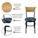 Ver imagem 2 de 2 Cadeiras Pretas para Cozinha Viena Palha:Floral Preto