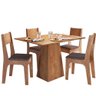 Conjunto Mesa e Cadeiras para Sala de Jantar Mc01 Marrom Novam Marrom - 1