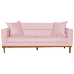 Sofá 2 Lugares Viena Suede - Doce Sonho Móveis Sofá 2 Lugares Sofás Rosa Bebê - 3