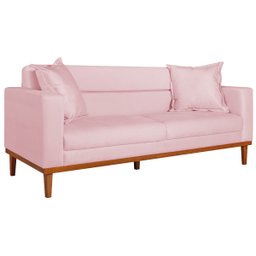 Sofá 2 Lugares Viena Suede - Doce Sonho Móveis Sofá 2 Lugares Sofás Rosa Bebê - 1