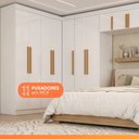 Ver imagem 5 de Guarda Roupas Modulado Closet de Canto Quarto Completo 14 Portas Espaço Cama Queen 1,58m Madrid
