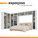 Ver mais imagens de Guarda Roupas Modulado Closet de Canto Quarto Completo 14 Portas Espaço Cama Queen 1,58m Madrid