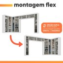 Ver imagem 4 de Guarda Roupas Modulado Closet de Canto Quarto Completo 14 Portas Espaço Cama Queen 1,58m Madrid