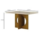 Ver imagem 3 de Mesa Lorena 1,20 Freijó Tampo Off C/vidro 4 Cadeiras Lorena