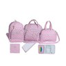 Kit Bolsa Bebê Maternidade Mochila Baby Print Xadrez Rosa - 1