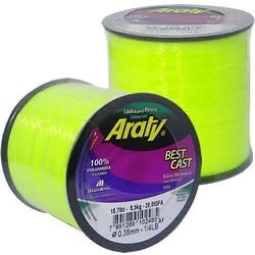 Linha Pesca Araty Best Cast 100 Gramas 0,25mm com 5 Unidades - 1