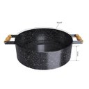 Ver imagem 2 de Caçarola Esmaltada Com Borda E Alças De Madeira 30 Cm Qualinox