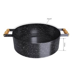 Caçarola Esmaltada Com Borda E Alças De Madeira 30 Cm Qualinox - 2