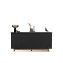 Ver imagem 2 de Aparador Buffet Sala Flow 4 Portas com Pés de Madeira - Rede Móveis