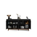 Ver imagem 3 de Aparador Buffet Sala Flow 4 Portas com Pés de Madeira - Rede Móveis