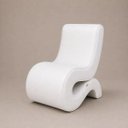 Ver imagem 3 de Poltrona Decorativa Marina Corino Modena Orgânica Moderna Branco Corino Modena