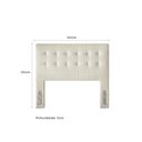 Ver imagem 7 de Cabeceira Queen Estofada Serena Capitonê 160 cm - Linho Off White
