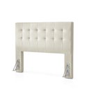 Ver imagem 5 de Cabeceira Queen Estofada Serena Capitonê 160 cm - Linho Off White