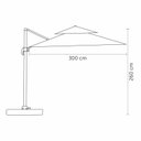 Ver imagem 2 de Ombrelone Quadrado Articulável 3m Jardim Piscina Tulum Rivatti
