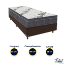 Ver imagem 3 de Cama Box Solteiro Marrom e Colchão Airtech 100 D33 Ortobom