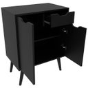Ver imagem 3 de Gabinete para Banheiro 60 cm 2 Portas com Cuba Meire Preto