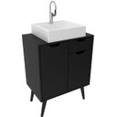 Ver imagem 7 de Gabinete para Banheiro 60 cm 2 Portas com Cuba Meire Preto
