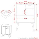 Ver mais imagens de Gabinete para Banheiro 60 cm 2 Portas com Cuba Meire Preto