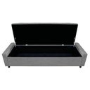 Ver imagem 5 de Kit Cabeceira e Calçadeira Baú Casal Everest P02 140cm para Cama Box Suede - Doce Sonho Móveis