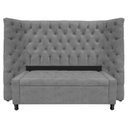 Ver imagem 1 de Kit Cabeceira e Calçadeira Baú Casal Everest P02 140cm para Cama Box Suede - Doce Sonho Móveis