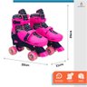 Patins Infantil Quad 4 Rodas com Luz Ajustável Roller Tam M - 2