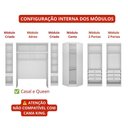 Ver imagem 6 de Guarda Roupa Modulado Safira 11 Portas 8 Gavetas MDF Neve