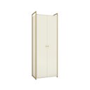 Ver imagem 2 de Armário para Escritório Multiuso Estrutura Metálica 2 Portas e 5 Prateleiras Indústrial Branco/Off White/Dourado