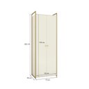 Ver imagem 3 de Armário para Escritório Multiuso Estrutura Metálica 2 Portas e 5 Prateleiras Indústrial Branco/Off White/Dourado