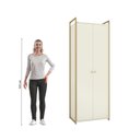 Ver imagem 6 de Armário para Escritório Multiuso Estrutura Metálica 2 Portas e 5 Prateleiras Indústrial Branco/Off White/Dourado