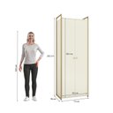 Ver imagem 7 de Armário para Escritório Multiuso Estrutura Metálica 2 Portas e 5 Prateleiras Indústrial Branco/Off White/Dourado