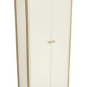 Ver mais imagens de Armário para Escritório Multiuso Estrutura Metálica 2 Portas e 5 Prateleiras Indústrial Branco/Off White/Dourado