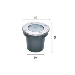Embutido de Solo Led Astraled Es-6912 Felis 7w Bivolt Prata 3000k Luz Amarela 3000k Luz Amarela Es-6 - 2