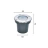 Embutido de Solo Led Astraled Es-6912 Felis 7w Bivolt Prata 3000k Luz Amarela 3000k Luz Amarela Es-6 - 2