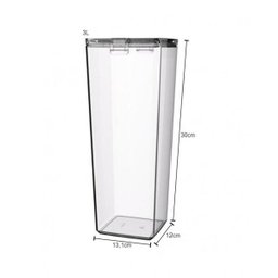 Pote 3 Litros Tampa Hermética Transparente Marca Crippa - 2