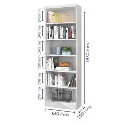 Quarto Completo Modulado Juvenil Chiara com Guarda-Roupa e Aéreo 2 Portas com Cama e Auxiliar e Livr - 5
