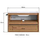 Ver imagem 4 de Gabinete de Banheiro com Lavatorio 80cm Mel Proddy Mel
