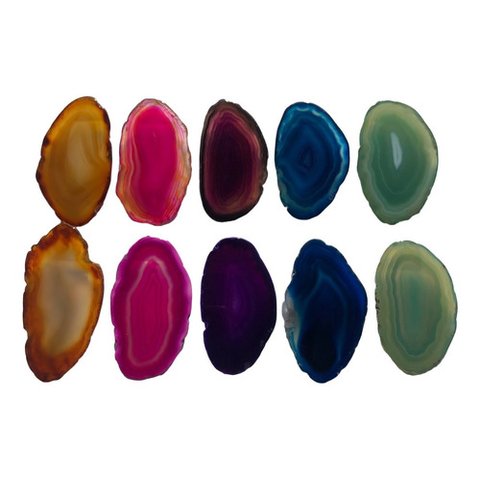 Chapinhas De Ágatas Sortidas 10 A 12 Cm - 10 Unid